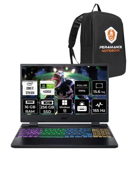 Acer Nitro 5 I7 12650h 16gb 256gb Ssd Rtx4060/8gb 165hz Fhd 15.6" W11p Gaming Laptop & Per4 Çanta