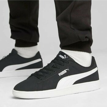 Puma Smash 3.0 Buck Siyah Beyaz Erkek Sneaker Günlük Spor Ayakkabı 392336-01 V1 - Siyah - Beyaz - 45