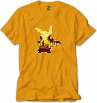 Pikachu Mask Sarı Tişört Liyada - XS