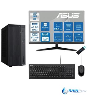 Asus Expertcenter P500mv Core 5-210h 40 GB RAM 512 GB SSD W11Pro Bilgisayar - Asus 23.8" Monitör C52108512b0d23rnp10