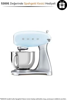 SMEG 50'S Style Retro Pastel Mavi Stand Mikser