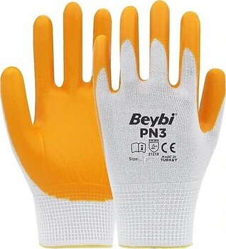 Beybi PN3 10 Numara Polyester Nitril İş Eldiveni