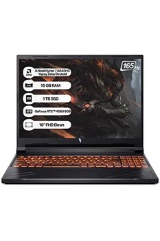 Acer Nitro V16 Anv16-41 AMD R7 8845hs 16 GB RAM 1 TB SSD 8 GB Rtx4060 FreeDOS 16" Wuxga Gaming Laptop Nh.qruey.005