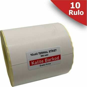Kalite Barkod 90x60 Termal Etiket 10 Rulo Barkod Etiketi