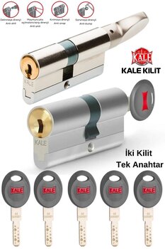 Kale Kilit Kale 164 Cec Ve Kale 164 Cec M Ikiz Çelik Kapı Kilidi Ikiz Kilit Tek Anahtar Iki Kilit 68mm