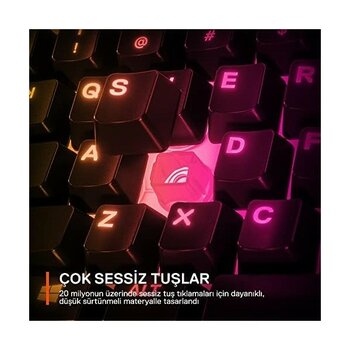 Asseds Store Steelseries Apex 3 Tkl Türkçe Gaming Klavye Tenkeyless, 8 Bölge Rgb Aydınlatma Türkçe Qwerty - 001-Renkli - Option-1