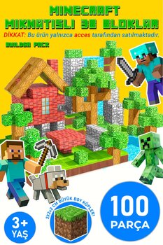 acces Manyetik Küpler - 100 Parça Zeka Geliştirici Blok Oyuncak 3+Yaş Eğitici Oyuncak Seti