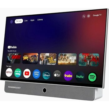 Powerology 27” Android 14 Taşınabilir Google Tv Outdoor, Beyaz