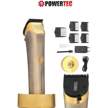Powertec TR-9900 5 Başlık 0,8 mm Minimum Kesim 3.7V/DC Saç Sakal Tıraş Makinesi