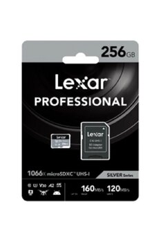 Lexar 256gb Professional 1066x Uhs-ı Microsdxc Hafıza Kartı + Sd Adaptör (Silver Series)
