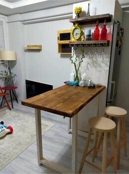 Retro Bar Masası Yüksek Masa