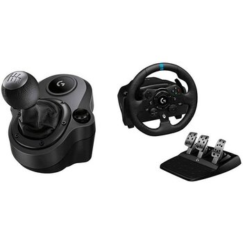 Logitech G G923 Driving Force Yarış Direksiyonu + Shifter Vites Seti - Mat Siyah