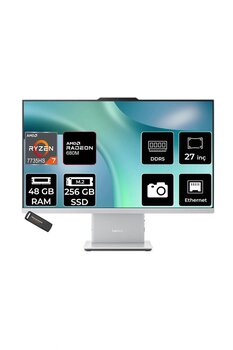 Ideacentre 27arr9 Ryzen 7 7735hs 48gb 256gb Ssd 27" Fhd Fdos Gri All In One Bilgisayar