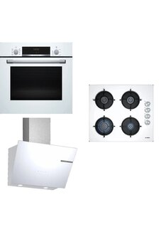 Bosch Beyaz Ankastre Set (Hbf534ew3t - Pop6c2o10o - Dwk66pj20t)