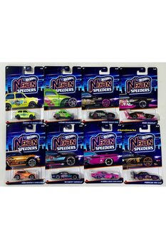 HOT WHEELS HotWheels Neon Speeders Uzun Kart 8'li Full Set - 2025 Serisi