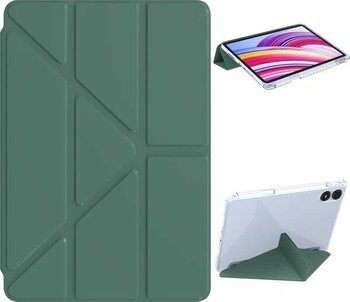 Digital Computer Home Origami Şeffaf Koyu Yeşil Xiaomi Redmi Pad Pro / Pad Pro / Poco Pad 4G Uyumlu Tablet Kılıfı