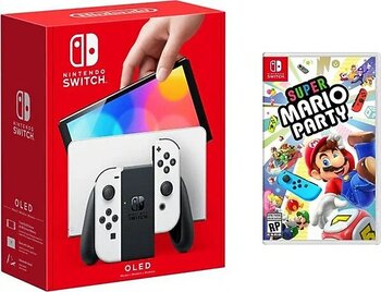 Nintendo Switch OLED Beyaz Yeni Nesil Konsol 64GB + Super Mario Party Oyunlu Bundle