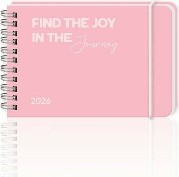 Victoria's Journals Haftalık Spiralli Yatay Cep Ajanda 2026 | 13,5x9,5 cm Soft Touch Kapak - Pembe