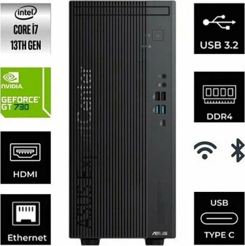Asus D700ME GT730 4GB 1TB SSD 16GB Intel Core I7-13700 D700ME-5135000410-228 Masaüstü Bilgisayar
