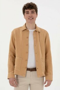 U.s. Polo Assn. Erkek Camel Gömlek Desenli 50299590-VR015 - XL