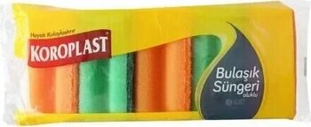 Koroplast Oluklu Bulaşık Süngeri 5'li Temizlik Süngeri