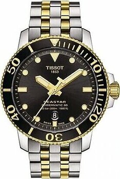 Tissot Seastar 1000 Powermatic 80 T120.407.22.051.00 Çelik Kordon Siyah-Gold Erkek Kol Saati