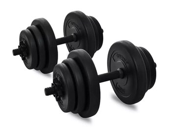 Dynamic Vinyl Siyah 20 kg Dambıl Seti