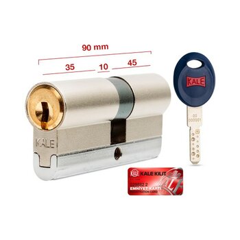 Kale Kilit Kale 164 Cec 90 mm (35+10+45) Tüpten Şifreli Yüksek Güvenlikli Kilit Göbeği