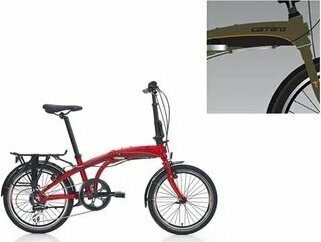 Carraro Flexı 108 V Katlanır Bisiklet 285H 20 Jant 8 Vites Mat Haki Siyah Turuncu