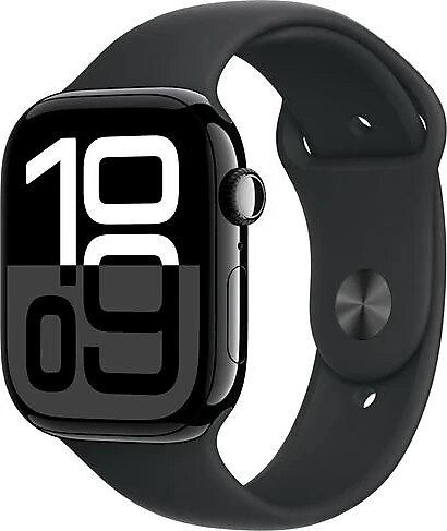 Apple Watch Series 10 GPS 46 mm Spor Kordon Simsiyah Akıllı Saat