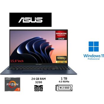 Asus Vivobook 15 M1502YA-BQ579 Amd Ryzen 7 5825U 24GB 1tb SSD 15.6" Taşınabilir Bilgisayar W11 Pro - 1 TB - 24 GB