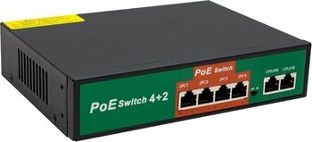 Powermaster 72W 10/100 Mbps 4+2 Port Poe Ethernet Swıtch
