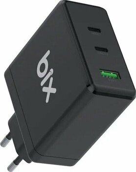 Bix BX3P100G 2×Type-C 1×USB-A Hızlı Şarj Siyah Şarj Adaptörü
