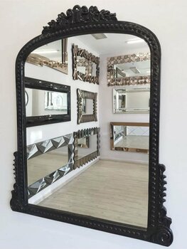 AYNA DENİZİ Lady Model Siyah Renk Dekoratif Ayna