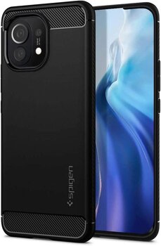 Spigen Xiaomi Mi 11 Kılıf Rugged Armor Matte Black -