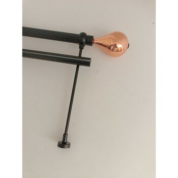 Bese Home Damla Tek Raylı Metal Rustik Perde Askısı Perde Kornişi Perde Aksesuarı - 200 CM - Bakır