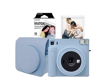 Instax Sq1 Fotoğraf Makinesi - Çanta - 10Lu Film Seti Mavi