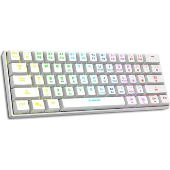 Rampage KB-RX63 B-Atom Beyaz Bluetooth Rgb Backlight Red Swıtch Mekanik Q 63 Tuşlu Mini Gaming Oyuncu Klavyesi