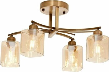 Avonni Ar-60356-4e Eskitme Kaplama Modern Avize E27 Metal Cam 60x30cm