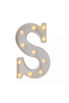 DogusDeco S Harfi Işıklı Led Harf Dekoratif Aydınlatma Büyük Boy