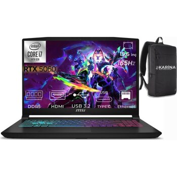 MSI Msı Katana 15 Hx I7-14650HX B14WFK-817XTR-K19 32GB 1tb+1tb RTX5060 8gb Freedos 15.6" Qhd 165Hz Gaming Laptop & B14WFK817XTRK19 - 1 TB + 1TB
