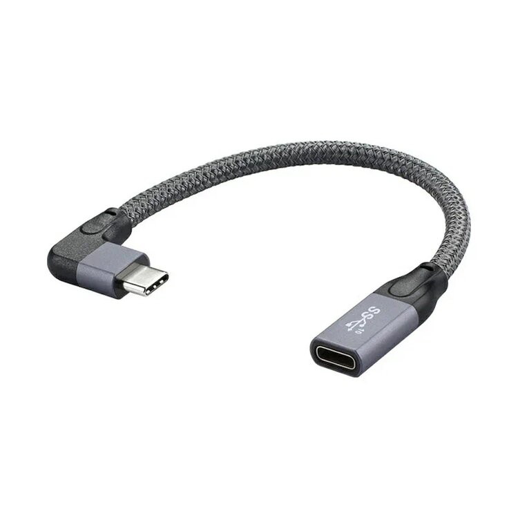 CBTxGlobal PD 5A Dirsek Uzatma 0.2 m USB3.1 Tip-C Şarj Kablosu