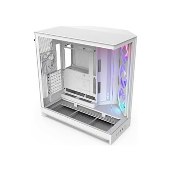 Skygo Nzxt H9 Rgb (2025) – Büyük Çift Bölmeli Atx Mid-Tower Airflow Bilgisayar Kasası – 1 x 420 mm Rgb Fan Birimi ve 1 x 120 mm Fan – 420 mm Radyat...