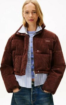 Tommy Hilfiger Tjw Kadife Şişme Kadın Kahverengi Ceket DW0DW21658GS7 - XS