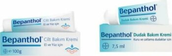 Bepanthol Dudak Bakım Kremi 7.5 Ml + Cilt Bakım Kremi 100 G