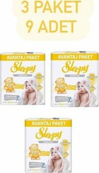 Sleepy Sensitive 90 Yaprak 3'lü Paket 9 Adet Islak Mendil & Havlu Avantajlı Peket