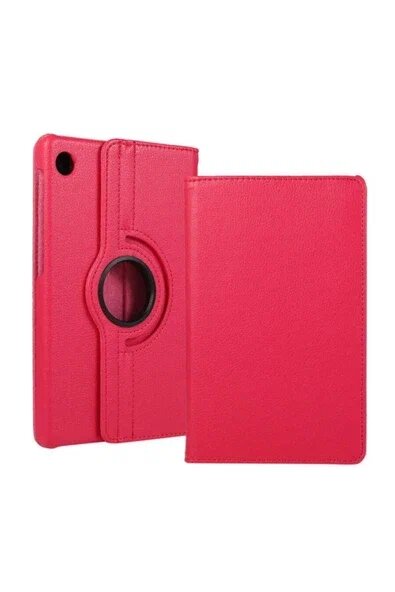 Samsung Galaxy Tab A9 Uyumlu Pembe Deri Kılıf