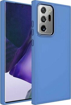 kilifone - Samsung Galaxy Note 20 Ultra - Kılıf Metal Çerçeve ve Buton Tasarımlı Silikon Luna Kapak - Lavendery Gray - T25111 - Lavanta Grisi