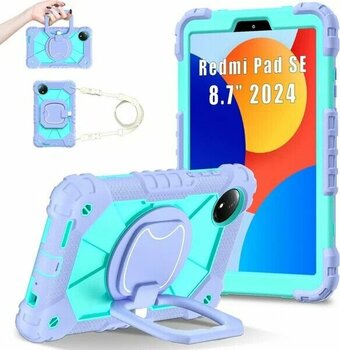 Xiaomi Redmi Pad Se 4g 8.7 Inç Açık Mor/nane Yeşili Silikon + Pc Tablet Kılıfı