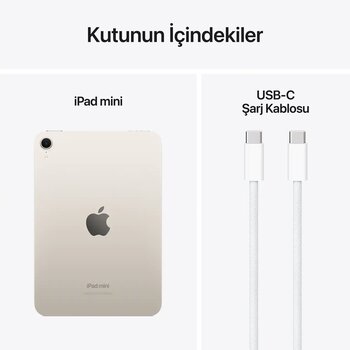 iPad mini A17 Pro Wi-Fi 256GB Yıldız Işığı MXND3TU/A